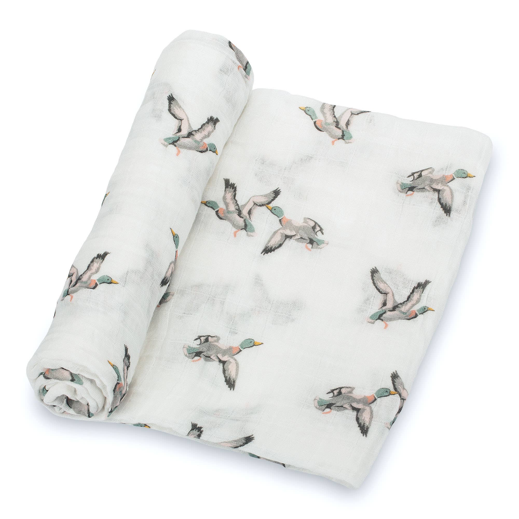 Muslin Swaddle Blanket (Quackin Up Mallard Duck)