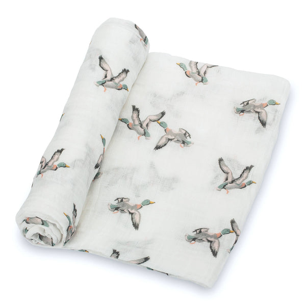 Muslin Swaddle Blanket (Quackin Up Mallard Duck)