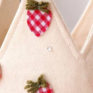 Handmade Strawberry Cotton Crown