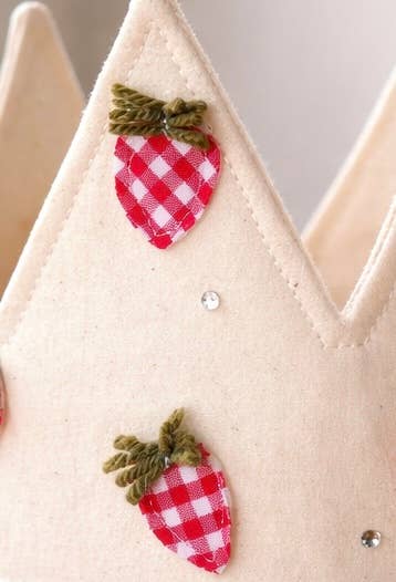 Handmade Strawberry Cotton Crown