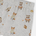 Organic Cotton Pants and Top Set (Beige Animal Print)