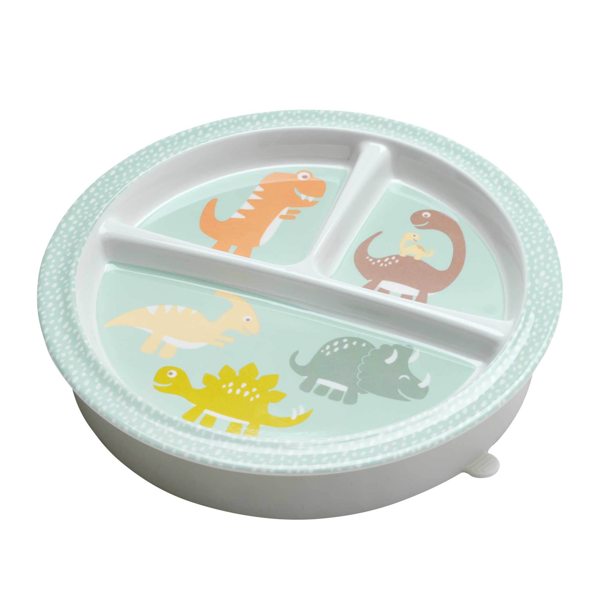Divided Suction Plate (Baby Dinosaur)