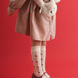 Cerise Knee High Socks (Bows and Cherries)