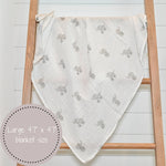 Muslin Swaddle Blanket (Elephant)