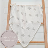 Muslin Swaddle Blanket (Elephant)