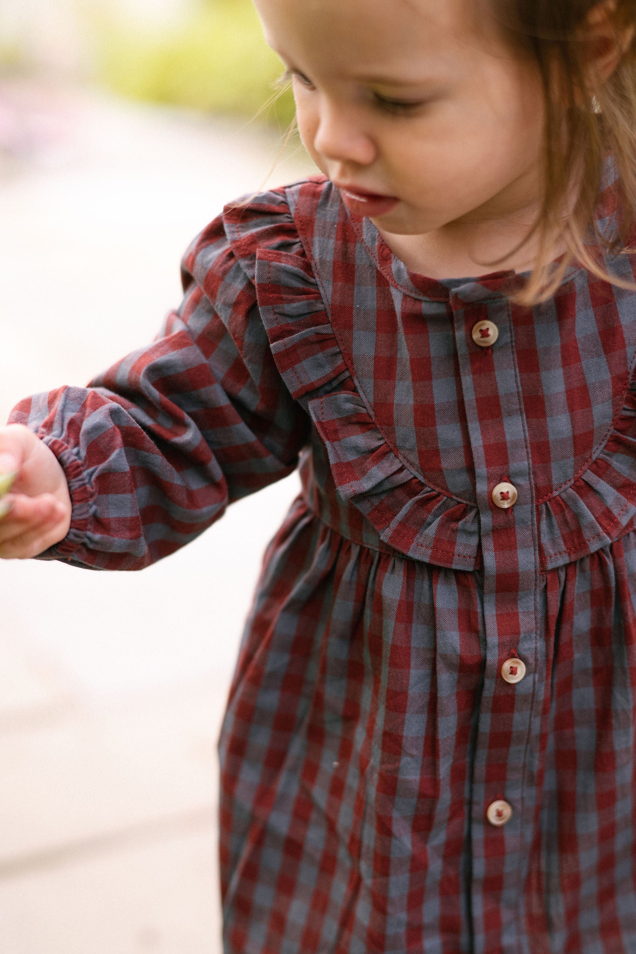 Gingham Dress (Mulberry/Harbor)