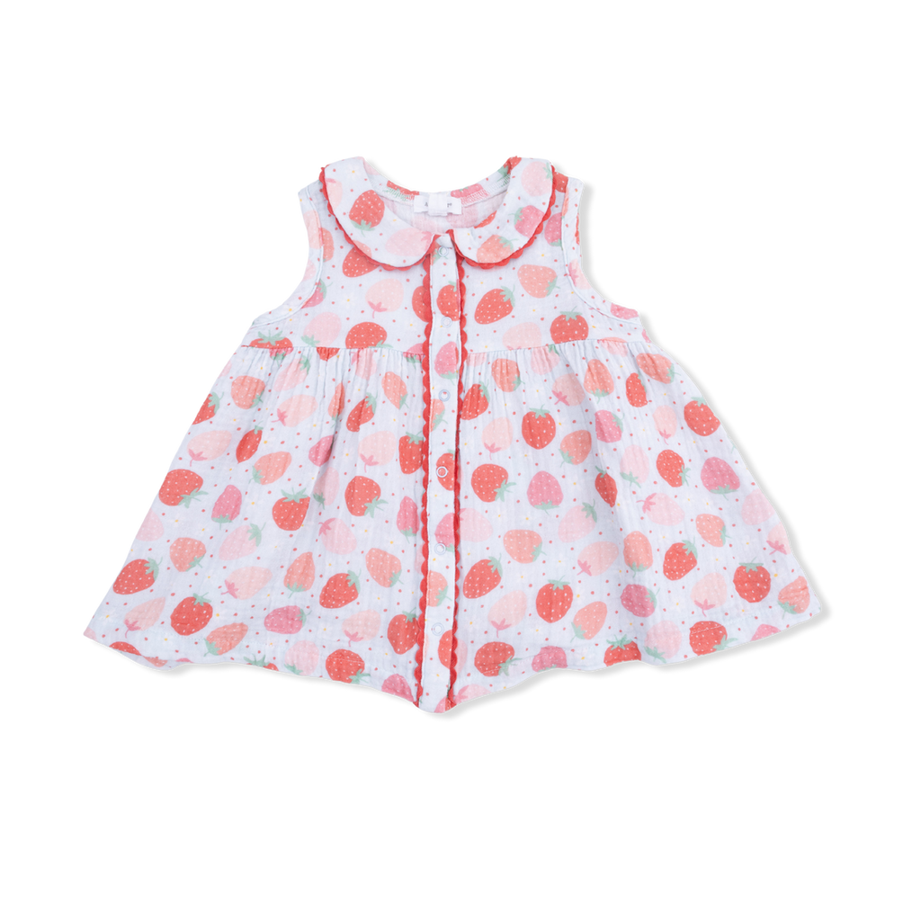 Jill Dress Sleeveless with Bloomer (Strawberry Bliss)
