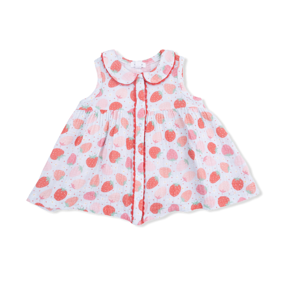 Jill Dress Sleeveless with Bloomer (Strawberry Bliss)