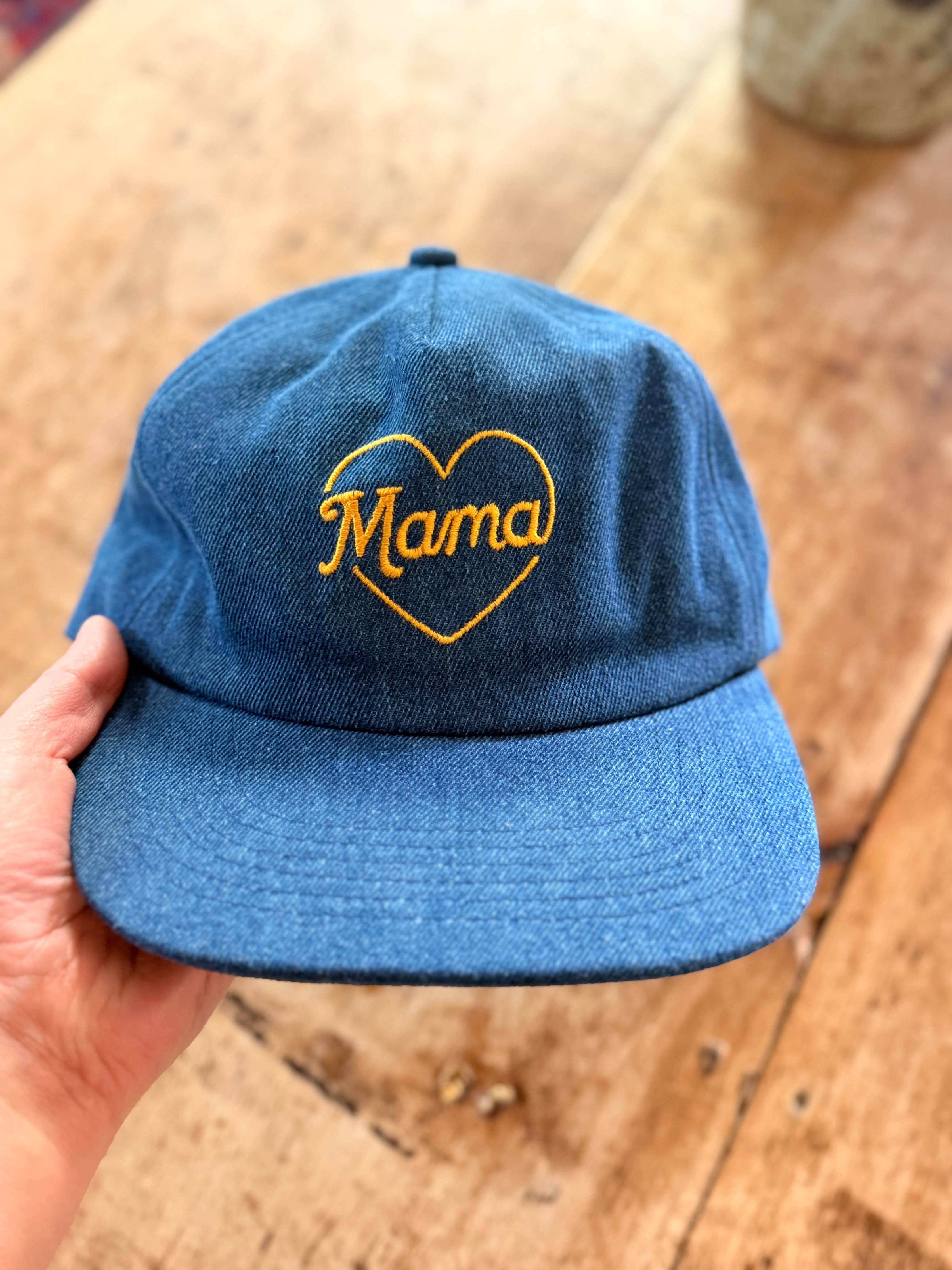 Denim Snapback Hat (Mama)