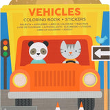 Vehicles Mini Coloring + Sticker Book