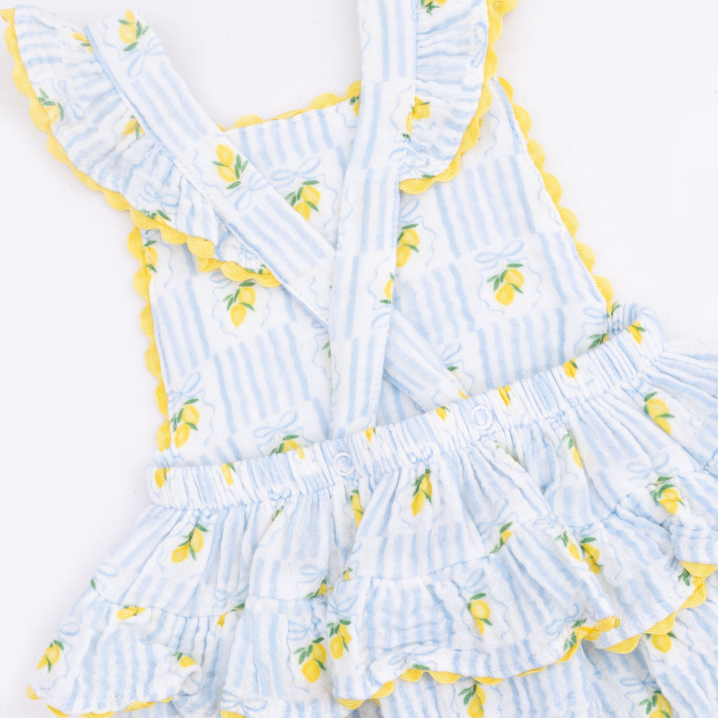 Ric Rac Ruffle Sunsuit (Lovely Lemons)