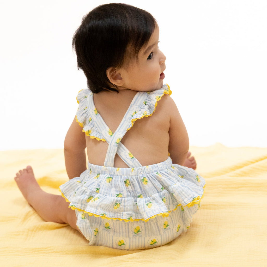 Ric Rac Ruffle Sunsuit (Lovely Lemons)