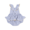Ric Rac Ruffle Sunsuit (Micro Gingham Blue Blizzard)