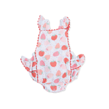 Ric Rac Ruffle Sunsuit (Strawberry Bliss)
