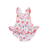 Ric Rac Ruffle Sunsuit (Strawberry Bliss)