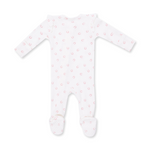 2 Way Ruffle Sleeve Zipper Footie (Little Horseshoes Pink)
