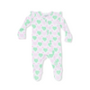 2 Way Ruffle Sleeve Zipper Footie (Heart Argyle)
