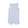 Henley Shortie Romper (Navy Stripe)