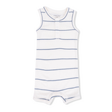 Henley Shortie Romper (Vintage Stripe)