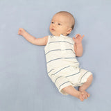 Henley Shortie Romper (Vintage Stripe)