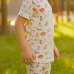 Short Sleeve Bamboo Pajamas (Beach Pawty)