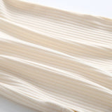 Ribbed Zippered Romper (Oatmeal)