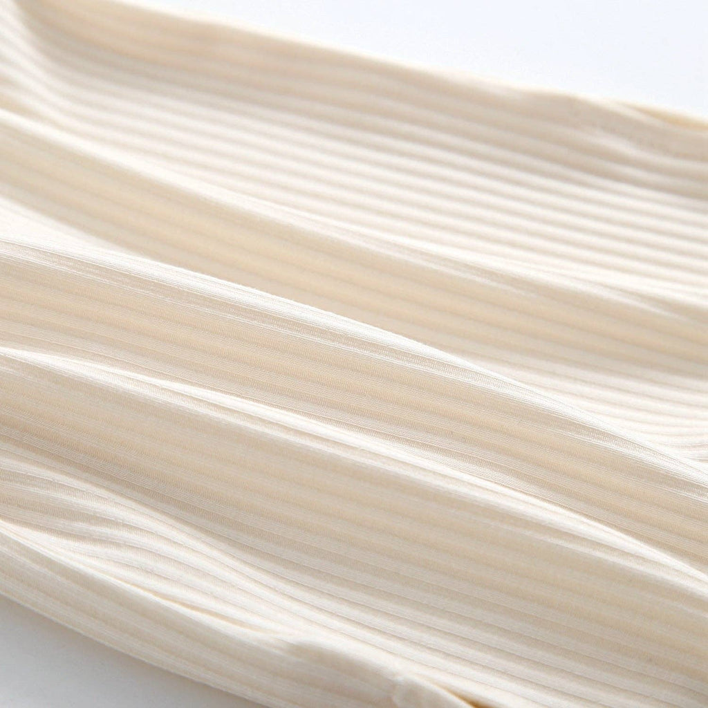 Ribbed Zippered Romper (Oatmeal)