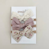Nylon Stretchy Bow Headband Set