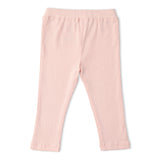 Organic Lace Collar Onesie & Tights Set (Blush)