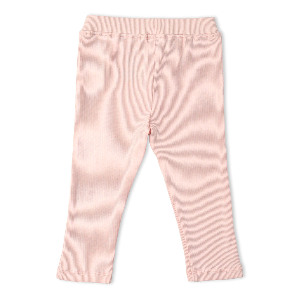 Organic Lace Collar Onesie & Tights Set (Blush)