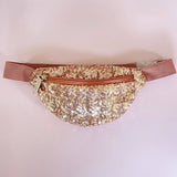 Pink Sequin Waist Bag