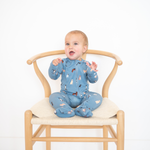 Bamboo Zip Convertible Romper (Blue Dogs)
