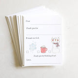 Kids Stationery Box Set - Fill in Winter Theme Thank Yous