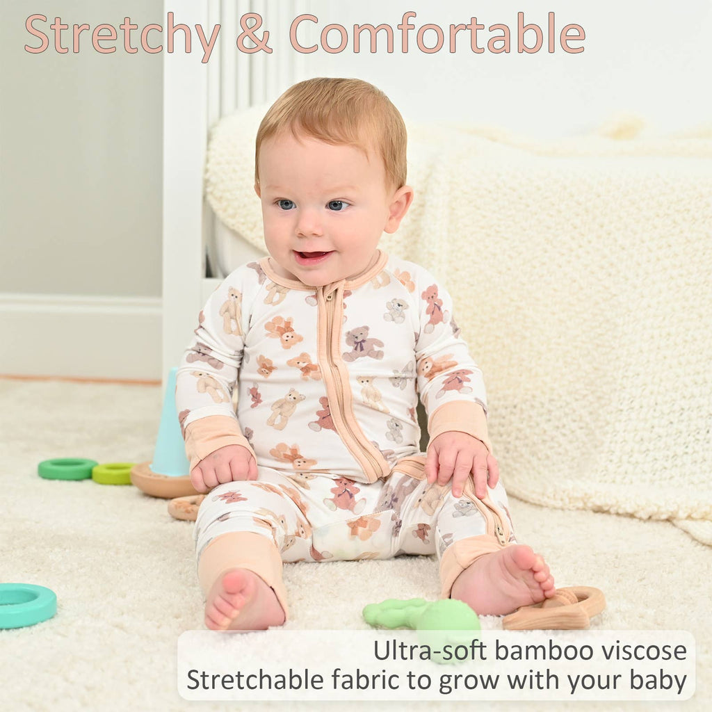 Convertible Zipper Romper (Teddy Bear)