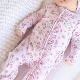 Ruffle Zipper Footie (Silly Goose)