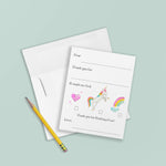 Kids Stationery Box Set - Fill in Rainbow Themed Thank Yous
