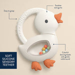 Teether with Rattle (Goose)