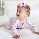 Ruffle Zipper Footie (Silly Goose)
