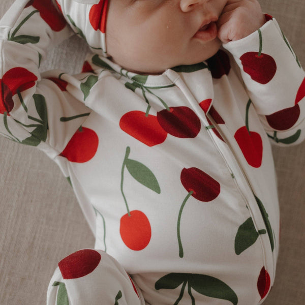 Bamboo Zip Pajamas (Cherry)