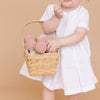 Teether Crochet Rattle Toy (Strawberry Pink)