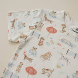 Short Sleeve Bamboo Pajamas (Beach Pawty)
