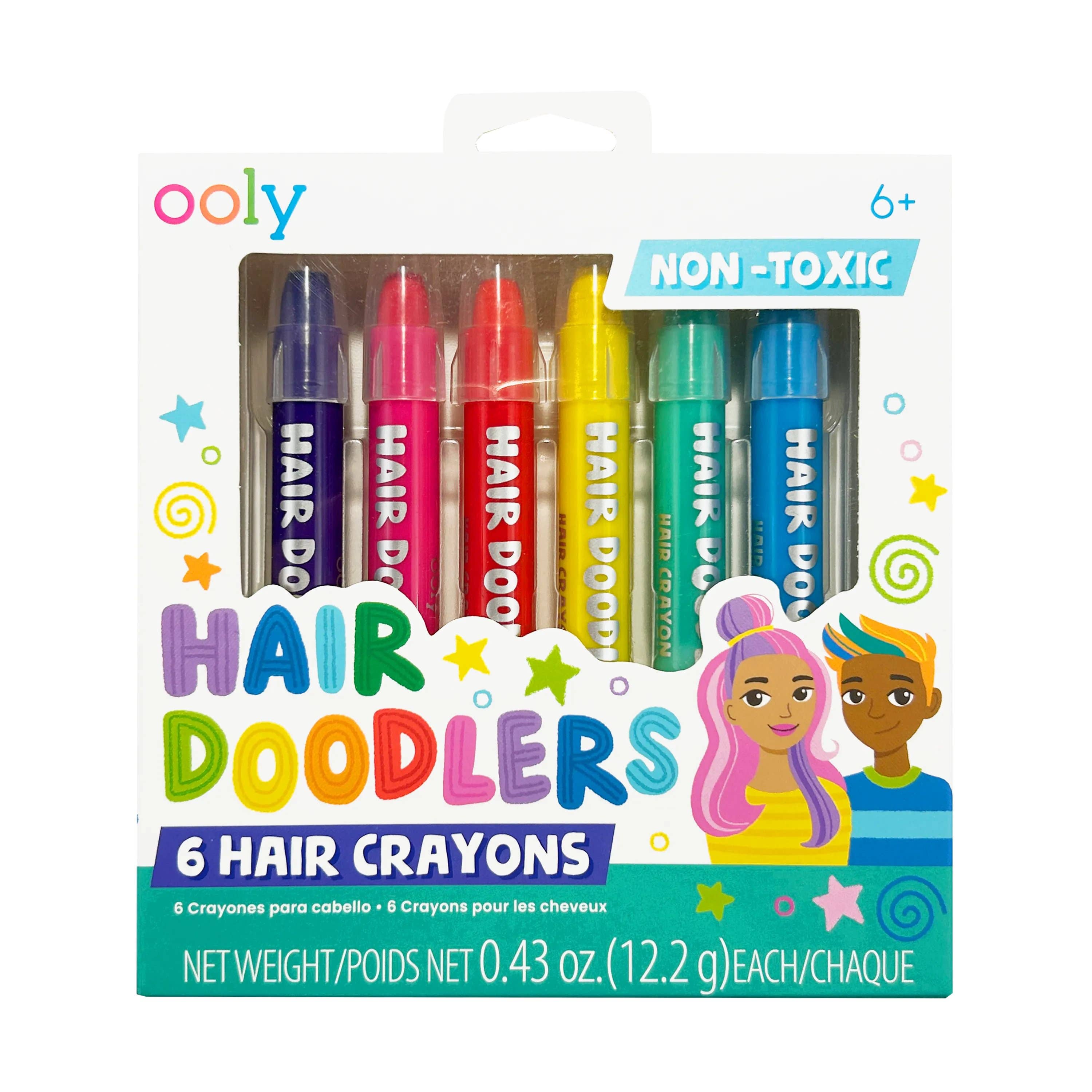 Hair Doodlers Hair Crayons (Set of 6 Colors)