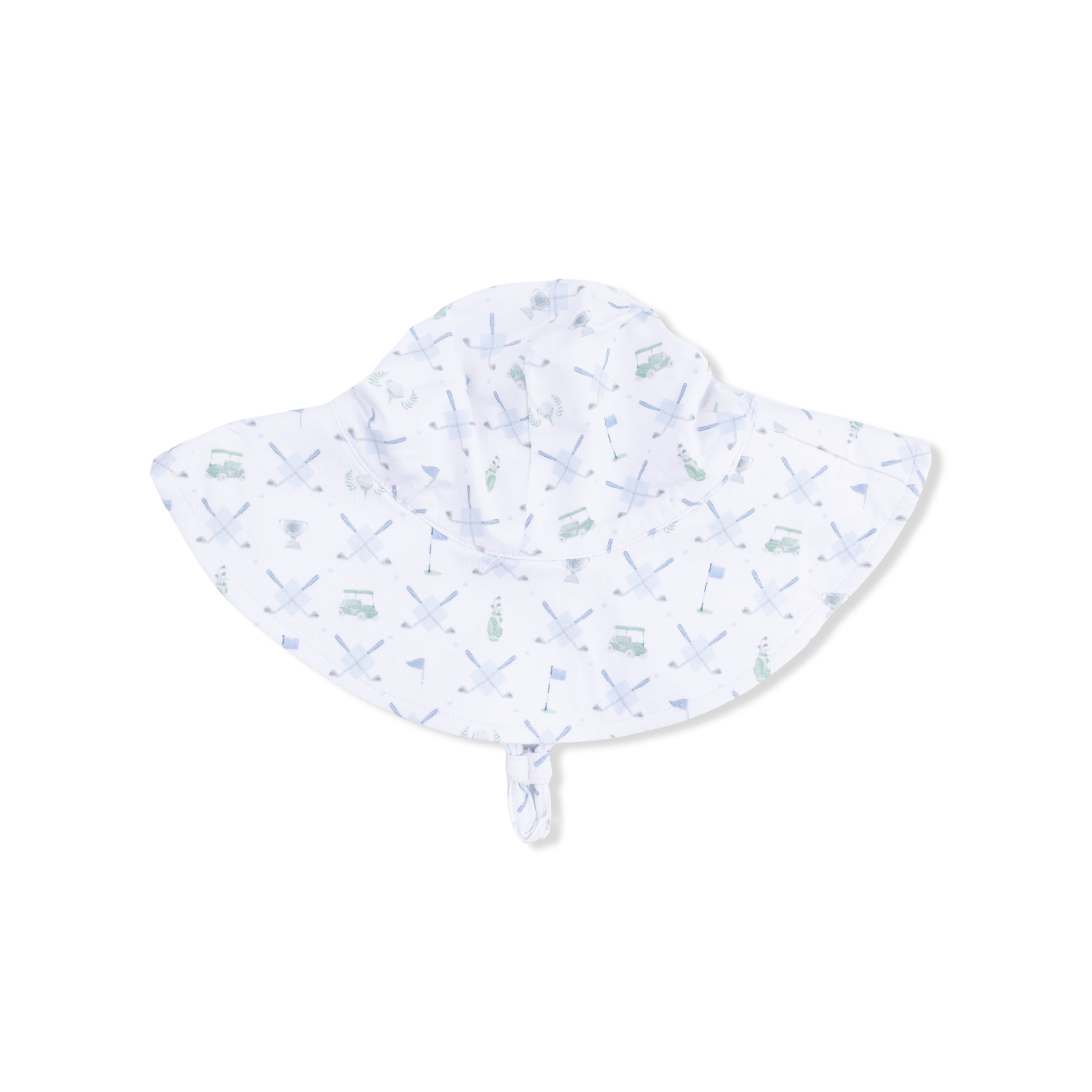 Wide Brim Sun Hat (Golf Trellis Blue)
