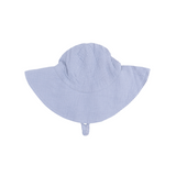 Wide Brim Sun Hat (Micro Gingham Blue Blizzard)