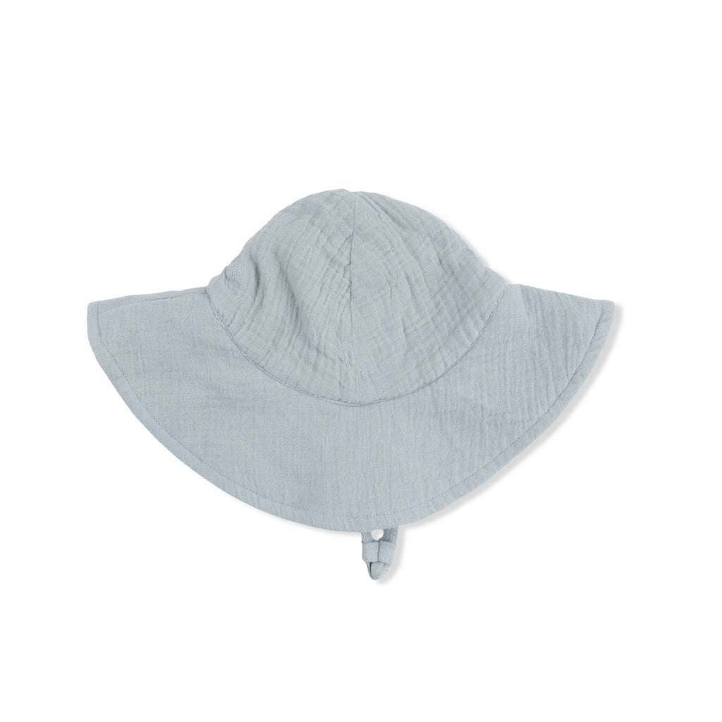 Wide Brim Sun Hat (Solid Muslin Jadeite)