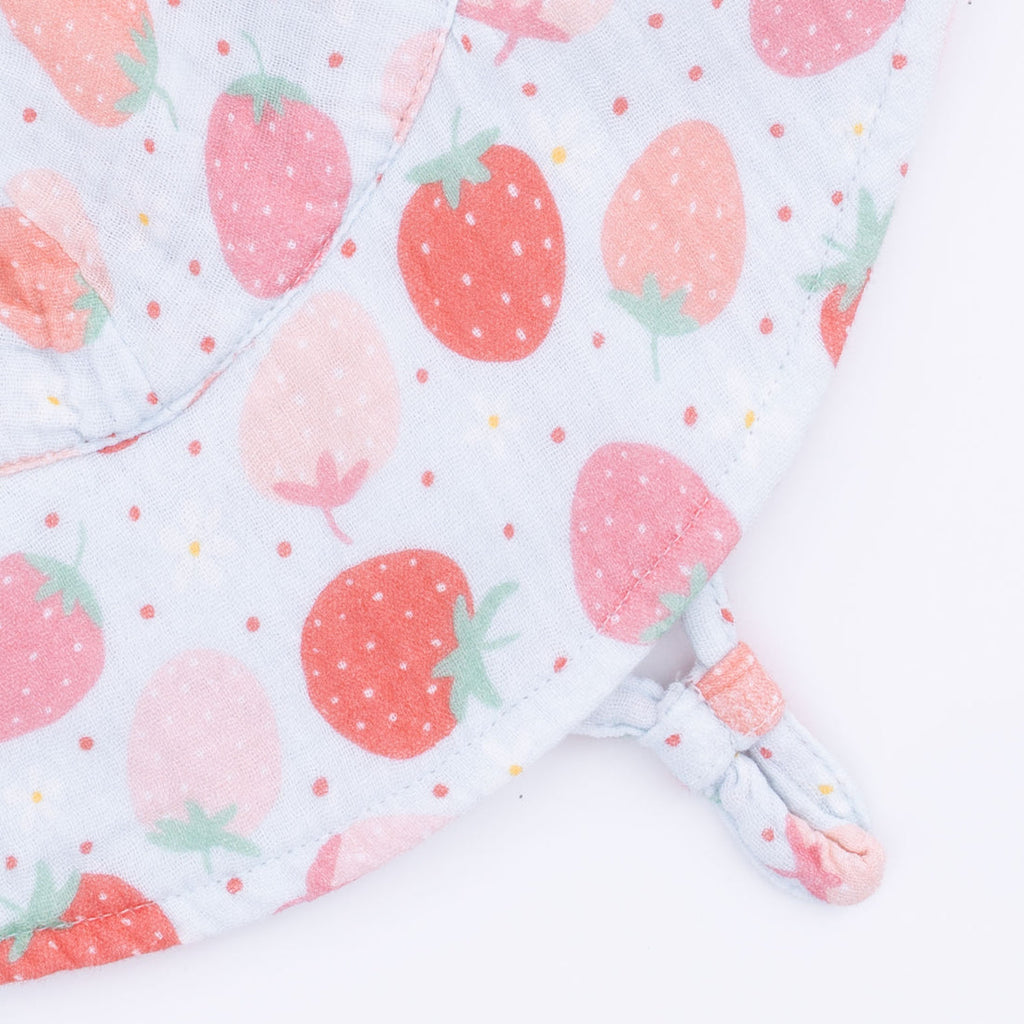 Wide Brim Sun Hat (Strawberry Bliss)