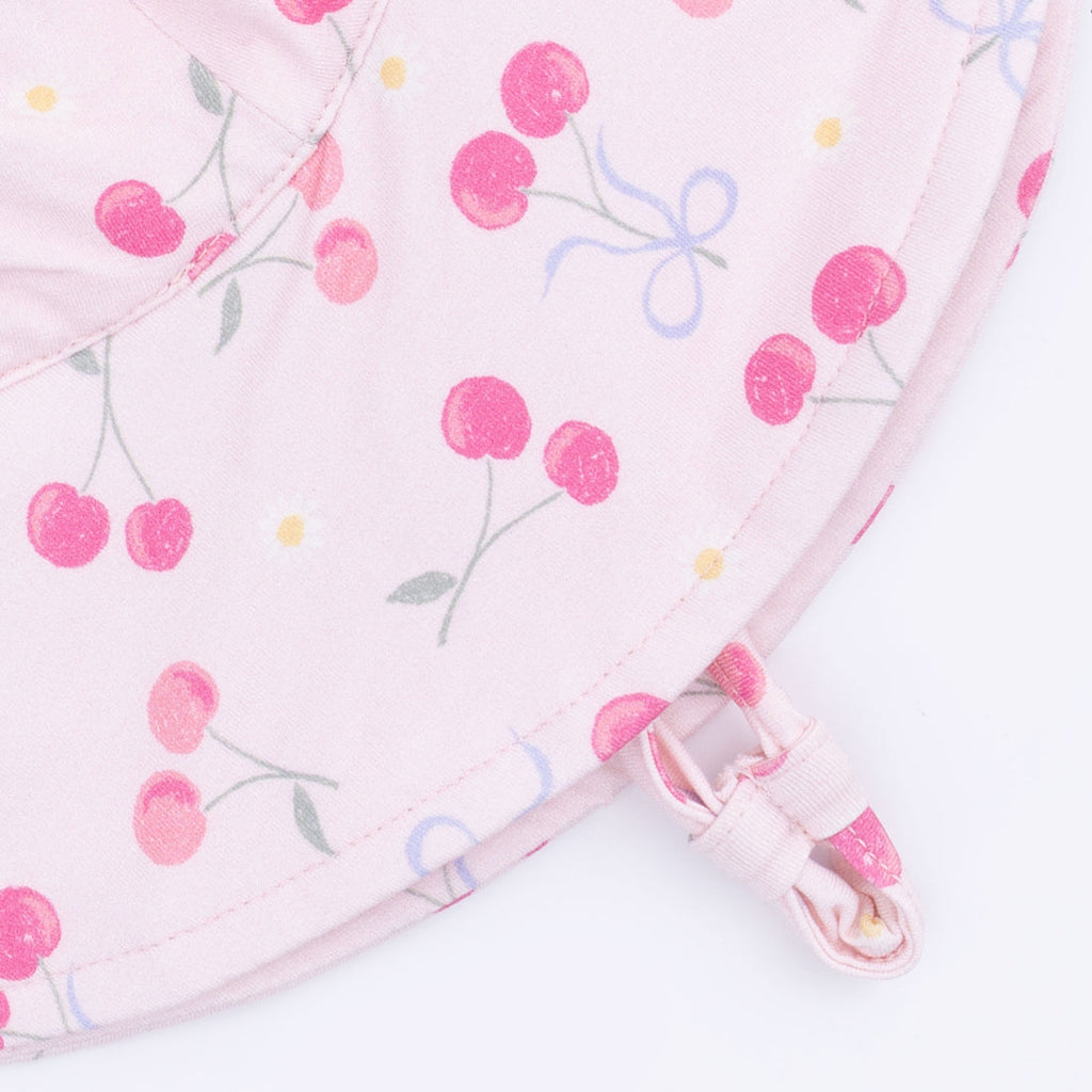 Wide Brim Sun Hat (Sweet Bow Cherries)
