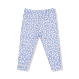 Country Calico Oversized Puff Sleeve Sweatshirt and Legging (Blue/Pink)