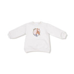 Country Calico Oversized Puff Sleeve Sweatshirt and Legging (Blue/Pink)