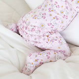 Ruffle Zipper Footie (Silly Goose)